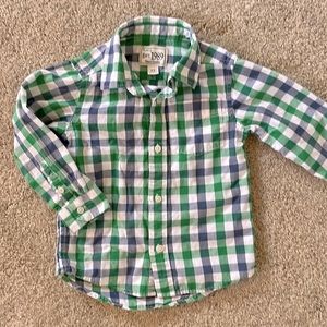Green & Blue Plaid Check Button-up Dress Shirt